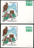 DDR PP16 C2/022 2 Privat-Postkarten DRUCKVERSCHIEBUNGEN Rostock 1980 - Cartes Postales Privées - Neuves