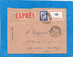 MARCOPHILIE " LETTRE EXPRES" Oblitération Cad CENTRE D'INSTRUCTION Orleans 1957-sur Timbres  Sans Valeur - Autres & Non Classés