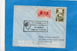 MARCOPHILIE - Lettre  Sénégal Pour FRANCE-cad 1955-cachet 25ème Anni -traversée Atlantique MERMOZ- - Lettres & Documents