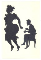 Carte Silhouette^par Lambert -Paris - ** Couple En Silhouette Intégrale ** - Cpa En Bon état- Voir 2 Scans. - Silueta