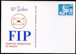DDR PP17 B1/002a Privat-Postkarte 50 J. FIP Berlin 1976  NGK 4,00 € - Private Postcards - Mint