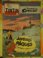 Tintin N° 14 De 1955  Macherot. Special Pâques Le Secret De L'homme En Noir, H.Vernes.Bob Morane Bon état - Tintin