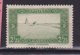ALGERIE N° 121 2F25 VERT HALTE SAHARIENNE NEUF CHARNIÈRE LEGERE - Unused Stamps
