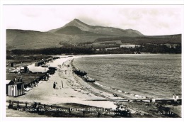 RB 1001 - Real Photo Postcard -  Ice Cream Kiosk The Beach & Goatfell  Brodick - Isle Of Arran - North Ayrshire Scot - Ayrshire