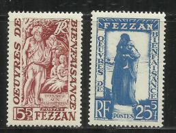 FEZZAN 1950 TERRITORIO MILITARE BENEFICENZA TERRITOIRE MILITAIRE CHARITÉ SERIE COMPLETA COMPLETE SET MNH - Nuevos