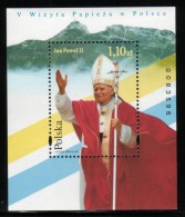 POLAND 1997 SAINT ST POPE JOHN PAUL JPII JP2 5TH VISIT TO HIS POLISH HOMELAND MS NHM Religion Famous Poles - Ongebruikt