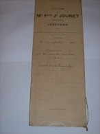 Notaire Maitre Fçois Jh Jouret.Acquisition Par Mr Camille Cauchies De Chiévres.1921. - Manoscritti