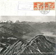 Stanserhorn - Mit Berner U. Obwaldneralpen  (datierter Kulmstempel)            1953 - Stans