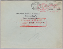 CH Firmenfreistempel 1934-04-05 Solothurn "P30P + P20P #260" Auf Brief Nach Berlin - Affranchissements Mécaniques