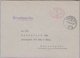 CH Firmenfreistempel 1940-03-11 Langenthal "P5P #458" Auf Drucksache - Frankiermaschinen (FraMA)