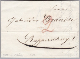 Heimat SG SCHÄNIS 1832 Vorphila Brief Nach Rapperswil - ...-1845 Préphilatélie