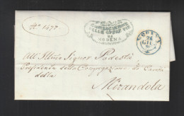 Lettera Modena 1850 Presidente Congregazzione Delle Opere Pie - Modène