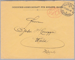CH Firmenfreistempel 1931-11-14 Basel 21 "P20P  #446" Auf Brief Nach Wald ZH - Frankiermaschinen (FraMA)