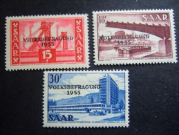 SAAR   1955   MICHEL 362/64  MNH **    (0558-NVT) - Nuovi