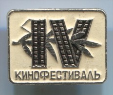 Film, Cinema Festival - Soviet Union, Russia, Vintage Pin, Badge - Kino