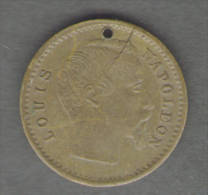 FRANCE - JETON / TOKEN / GETTONE (Spiel Marke) Louis Napoleon (18 Mm) - Monarquía / Nobleza