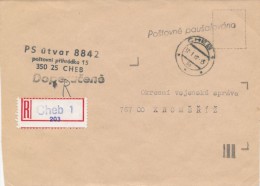 I8965 - Czechoslovakia (1987) Cheb 1 (provisional R-label); Sender: Department Of Border Guard 8842 Cheb (army Unit!!) - Police - Gendarmerie