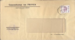 Omslag Enveloppe Gemeente PROVEN - 1976 - Enveloppes