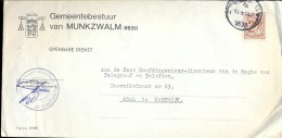 Omslag Enveloppe Gemeente - 9630 - Munkzwalm - 1974 - Enveloppes