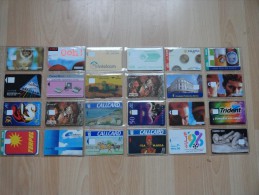 RARE : LOT DE 28 CORPS DE CARTES DE TELEPHONES - Variétés