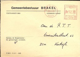 Omslag Enveloppe Gemeente - 9660 - BRAKEL - 1973 - Enveloppes