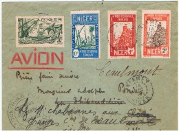Niger:courrier Niamey/coeaulmont France 1939.bel Affranchissement. - Cartas