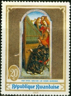 RWANDA, REPUBBLICA DEL RWANDA, ARTE, PITTURA, VAN EYCK, 1969, FRANCOBOLLO USATO - Used Stamps