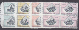 Z2359 - VATICANO Aerea SASSONE N°55/58 - VATICAN Aerienne Yv N°55/58 ** Quartina Bloc - Posta Aerea