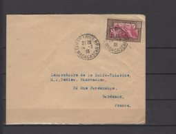 Madagascar  - N° 172 Obli/sur Lettre Pour Bordeaux - 1938 - Briefe U. Dokumente