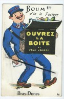 Carte à Système- Boum!!! V'la Le Facteur Ouvrez La Boite Et Vous Verrez Bray Dunes (10 Vues) - Bray-Dunes