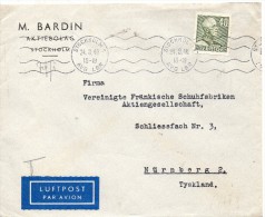 SUEDE LETTRE CENSUREE POUR L'ALLEMAGNE 1940 - 1930- ... Franqueo II