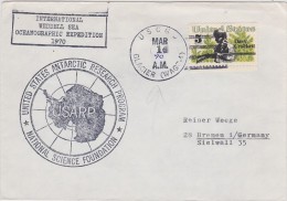 ANTARCTICA  ANTARCTIQUE ANTARKTIS ANTARTIDA POLAR RESEARCH USARP USA 1970 WEDDELL SEA OCEANOGRAPHIC EXP. RARE POSTMARK - Antarctic Expeditions