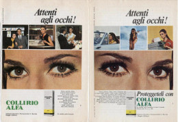 1967/8 -  Collirio ALFA  -  5 Pagine Pubblicità Cm.13 X18 - Riviste