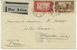 ALGERIE: N°113A+132 Sur Lettre De Alger RP Pour Charenton Du 24-1-38 - Brieven En Documenten