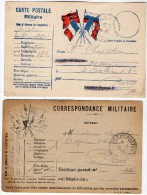 TB 470 - MILITARIA - Carte X 2 - Franchise Militaire - Soldat CHAPLOTEAU Du 303e Régiment SP 175 Pour PARIS - Briefe U. Dokumente
