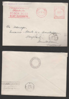 South Africa 1952 Advertising Meter Cover Port Elizabeth To Netherlands - Storia Postale