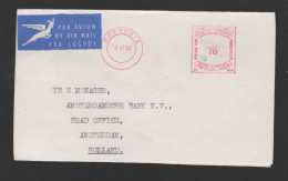 South Africa 1955 Meter Airmail Cover PRETORIA To Netherlands - Covers & Documents