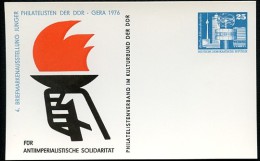 DDR PP17 C2/006 Privat-Postkarte AUSSTELLUNG GERA 1976  NGK 4,00 € - Cartes Postales Privées - Neuves