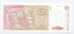 Billet De Banque, Banknote, Biglietto Di Banca, Bankbiljet, Argentine Argentina 5 Cinco Australes, Justo Jose De Urquiza - Argentinien