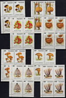 H0022 ZAIRE 1979, SG 944-51 Fungi, Mushrooms  MNH Corner Blocks Of 4 - Unused Stamps