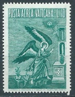 1956 VATICANO POSTA AEREA ARCANGELO GABRIELE 10 LIRE MNH ** - VN2 - Aéreo