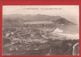 POC-13 San Sebastian, Vista General Desde El Monte Ulia. Circulé En 1921. Edit. Galarza, Sans Seb. - Guipúzcoa (San Sebastián)