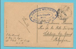 Kaart Met Stempel PMB1 Op 1321922 + Stempel CERCLE MILITAIRE / Aix-la-Chapelle / Aken  SOLDATENKRING (in Blauw) ! - Legerstempels