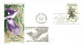 1968  Gray Jays - Birds  Sc 478    -  Jackson Cachet Embellished By Overseas Mailers - 1961-1970