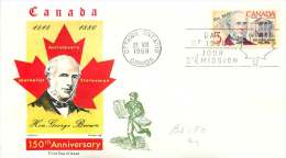 1968  George Brown Journalist And Politician Sc 484   -  Jackson Cachet Embellished By Overseas Mailers - 1961-1970