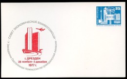 DDR PP17 D2/006a Privat-Postkarte COMECON ZIVILLUFTFAHRT Dresden 1977 NGK 4,00 € - Cartoline Private - Nuovi