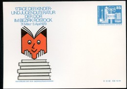 DDR PP17 D2/008 Privat-Postkarte KINDER-JUGEND-LITERATUR Rostock 1979  NGK 4,00 € - Private Postcards - Mint