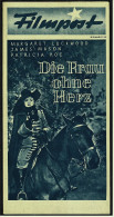 "Filmpost" "Die Frau Ohne Herz" Mit : Margaret Lockwood , James Mason -  Filmprogramm Nr. 132 Von Ca. 1947 - Otros & Sin Clasificación
