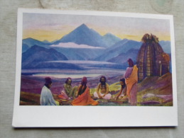 Painting  -Svatoslav Rerih    -  Asia  Northern  India   -Nomads ?   Villagers ?  Ca 1960 -    121553 - Asie