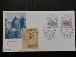 45/816  2  FDC  VATICAN  COPERNICUS - Explorers